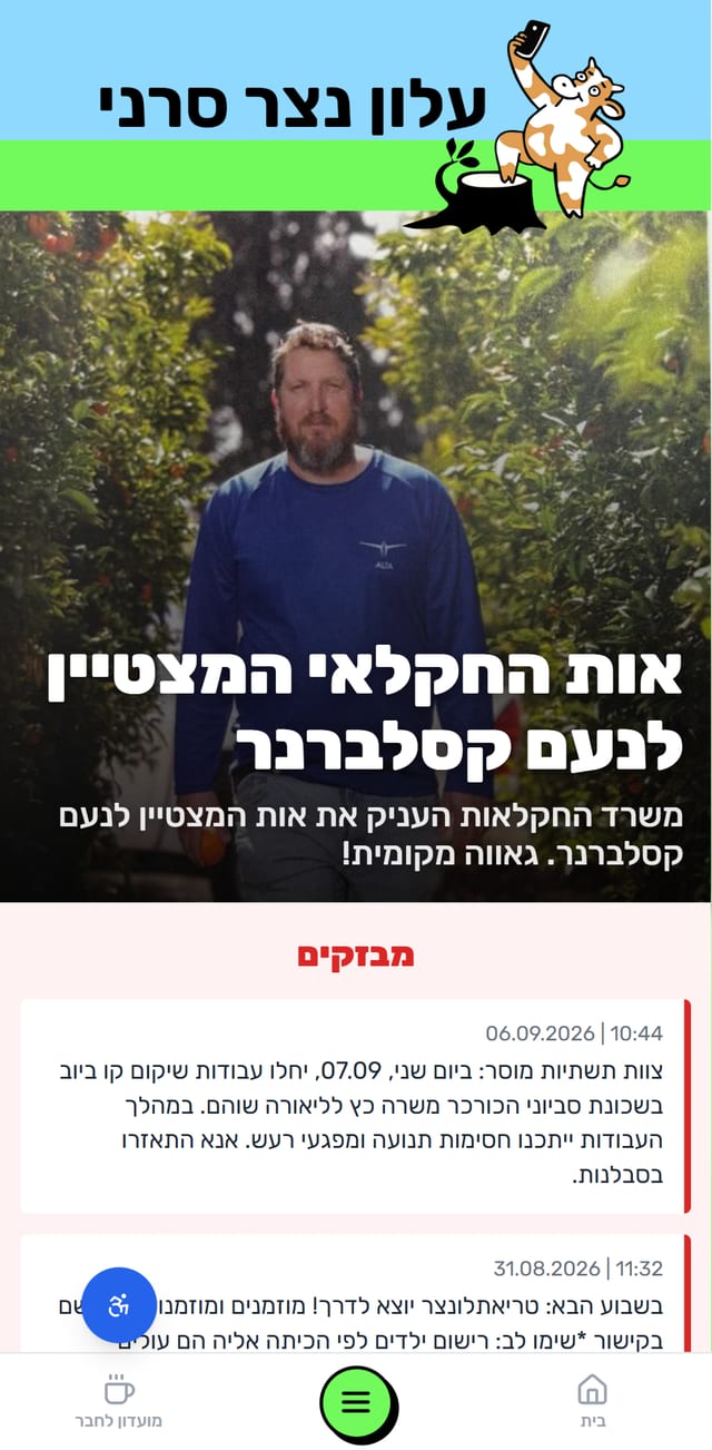 Alon Netzer homepage on a phone