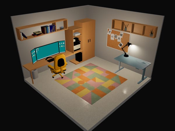 The office of the 3D house